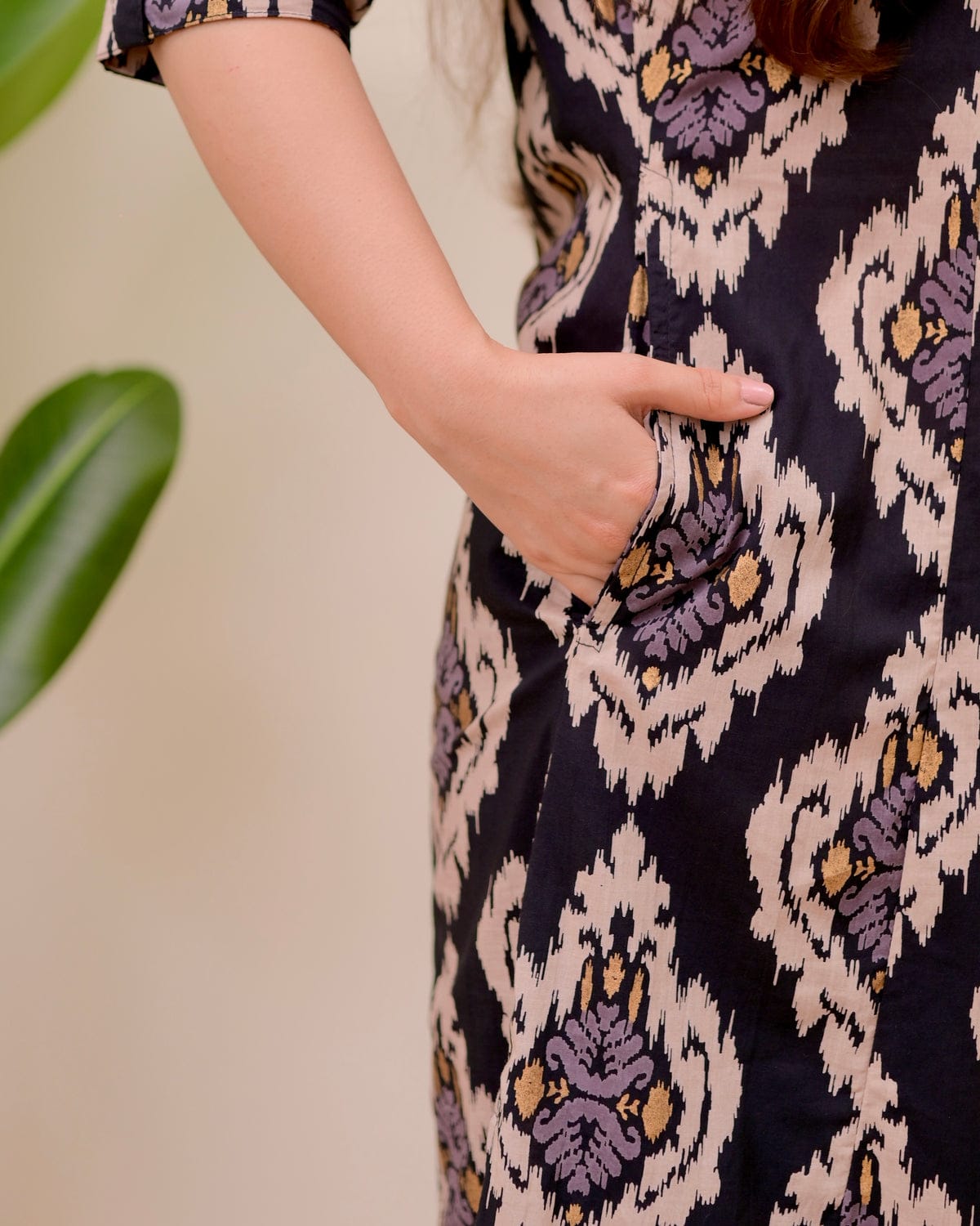 🌸 Women Ethnic Printed Midi Dress with Front Buttons 🌸