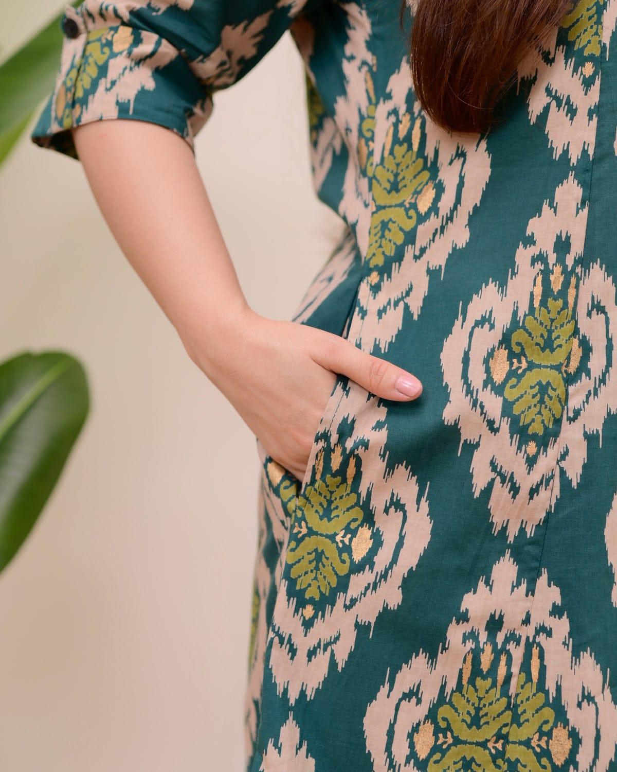 ✨ Teal Green Ethnic Printed Co-Ord Kurta Set for Women 💖