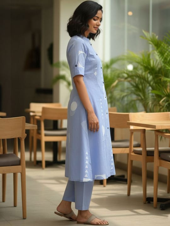 Akshra Collection Women Embroidered Rayon Kurti Pant Set