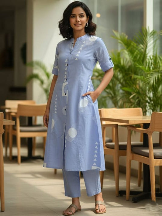 Akshra Collection Women Embroidered Rayon Kurti Pant Set